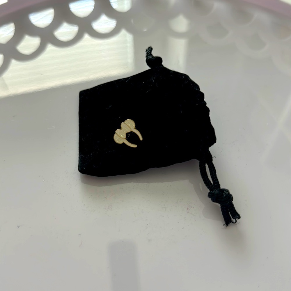 BBBrooke Apple Watch band button white glitter Minnie ears